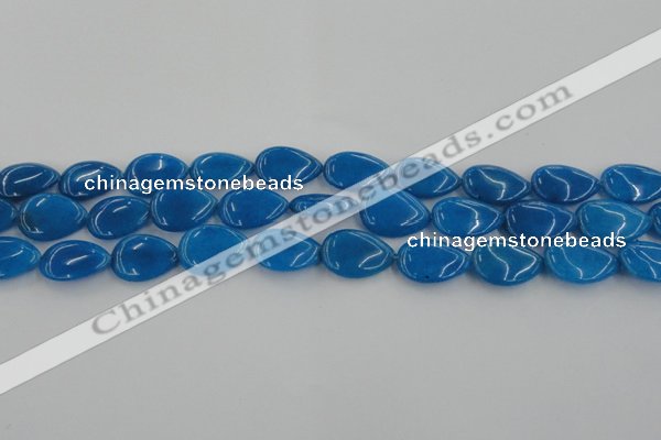 CCN3872 15.5 inches 13*18mm flat teardrop candy jade beads