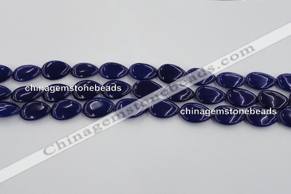 CCN3873 15.5 inches 13*18mm flat teardrop candy jade beads