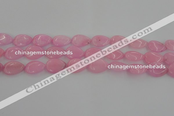 CCN3875 15.5 inches 15*20mm flat teardrop candy jade beads