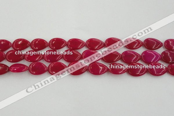 CCN3877 15.5 inches 15*20mm flat teardrop candy jade beads