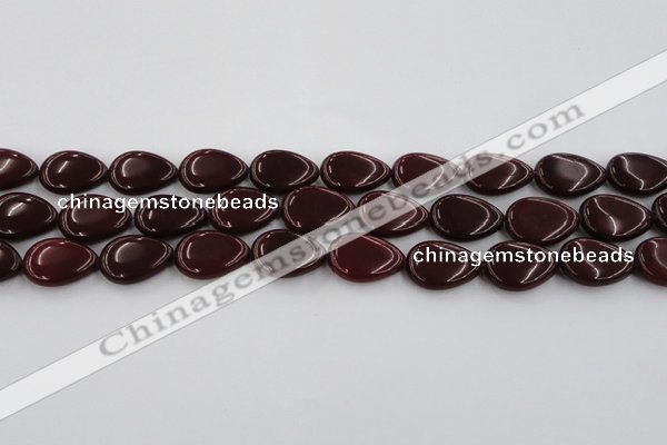 CCN3880 15.5 inches 15*20mm flat teardrop candy jade beads