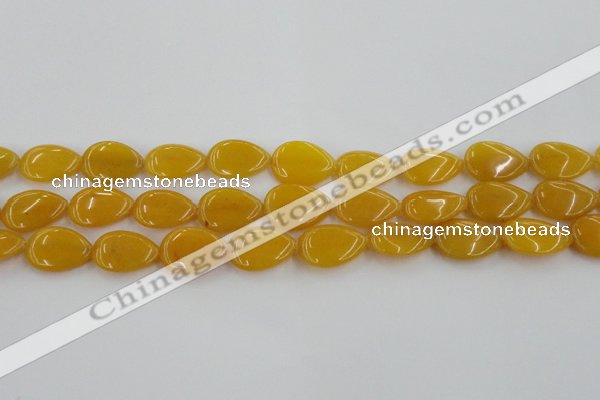 CCN3882 15.5 inches 15*20mm flat teardrop candy jade beads