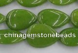 CCN3883 15.5 inches 15*20mm flat teardrop candy jade beads