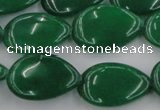 CCN3884 15.5 inches 15*20mm flat teardrop candy jade beads