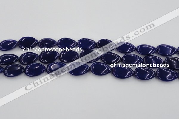 CCN3888 15.5 inches 15*20mm flat teardrop candy jade beads