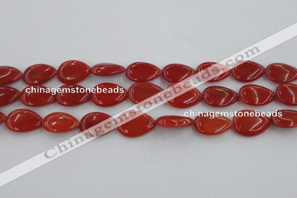 CCN3893 15.5 inches 18*25mm flat teardrop candy jade beads