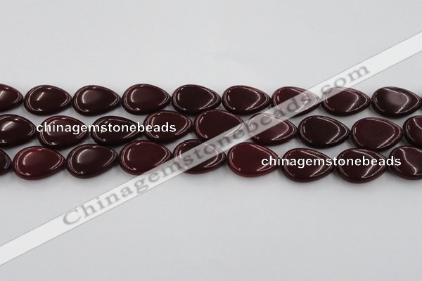 CCN3895 15.5 inches 18*25mm flat teardrop candy jade beads