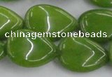 CCN3898 15.5 inches 18*25mm flat teardrop candy jade beads