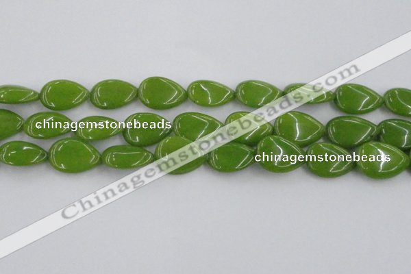 CCN3898 15.5 inches 18*25mm flat teardrop candy jade beads