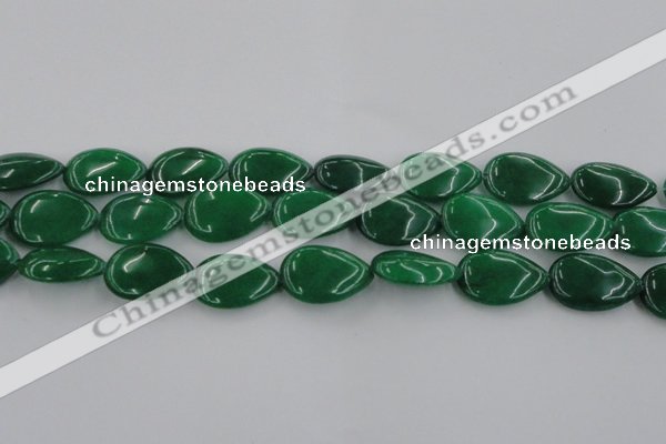 CCN3899 15.5 inches 18*25mm flat teardrop candy jade beads