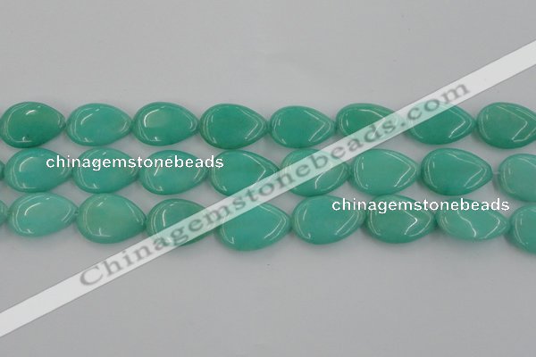 CCN3900 15.5 inches 18*25mm flat teardrop candy jade beads