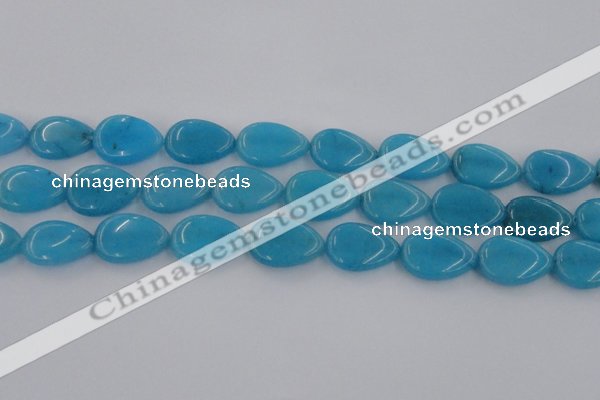 CCN3901 15.5 inches 18*25mm flat teardrop candy jade beads