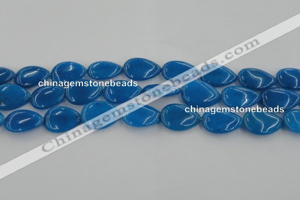 CCN3902 15.5 inches 18*25mm flat teardrop candy jade beads