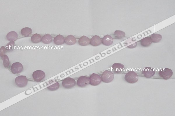 CCN3910 Top-drilled 13*13mm briolette candy jade beads wholesale