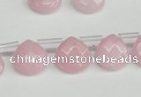 CCN3911 Top-drilled 13*13mm briolette candy jade beads wholesale