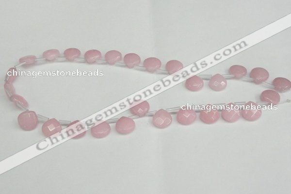 CCN3911 Top-drilled 13*13mm briolette candy jade beads wholesale