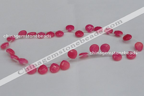 CCN3914 Top-drilled 13*13mm briolette candy jade beads wholesale