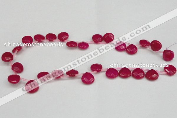 CCN3916 Top-drilled 13*13mm briolette candy jade beads wholesale