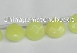 CCN3917 Top-drilled 13*13mm briolette candy jade beads wholesale