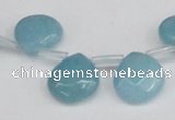 CCN3919 Top-drilled 13*13mm briolette candy jade beads wholesale