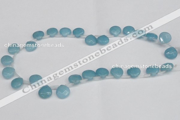 CCN3919 Top-drilled 13*13mm briolette candy jade beads wholesale