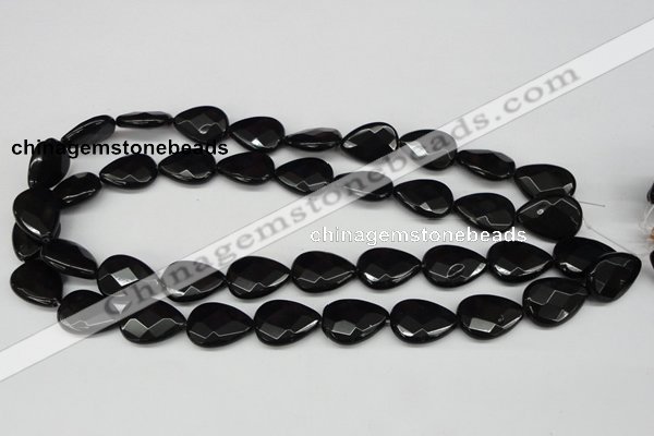 CCN392 15.5 inches 15*20mm faceted flat teardrop candy jade beads