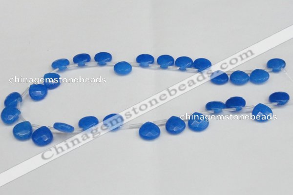 CCN3920 Top-drilled 13*13mm briolette candy jade beads wholesale