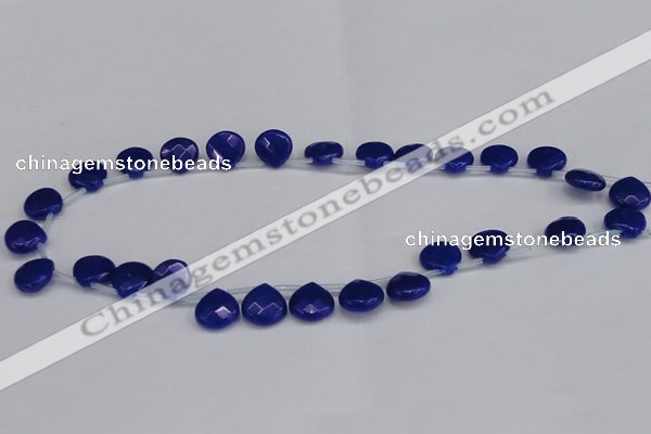 CCN3921 Top-drilled 13*13mm briolette candy jade beads wholesale