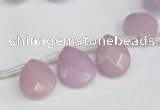 CCN3926 Top-drilled 12*15mm briolette candy jade beads wholesale