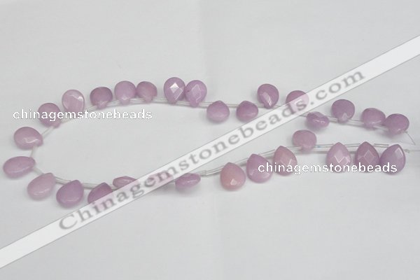 CCN3926 Top-drilled 12*15mm briolette candy jade beads wholesale