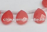 CCN3928 Top-drilled 12*15mm briolette candy jade beads wholesale