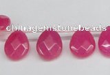 CCN3929 Top-drilled 12*15mm briolette candy jade beads wholesale