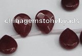 CCN3931 Top-drilled 12*15mm briolette candy jade beads wholesale