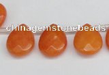 CCN3932 Top-drilled 12*15mm briolette candy jade beads wholesale