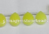 CCN3933 Top-drilled 12*15mm briolette candy jade beads wholesale