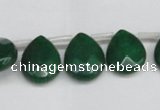 CCN3936 Top-drilled 12*15mm briolette candy jade beads wholesale