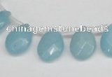 CCN3937 Top-drilled 12*15mm briolette candy jade beads wholesale