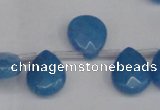 CCN3938 Top-drilled 12*15mm briolette candy jade beads wholesale