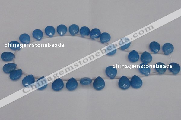 CCN3938 Top-drilled 12*15mm briolette candy jade beads wholesale