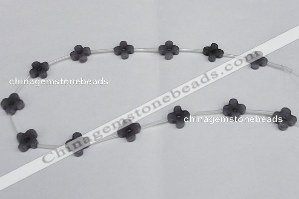 CCN3947 15.5 inches 15mm carved flower candy jade beads wholesale