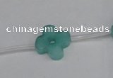 CCN3948 15.5 inches 15mm carved flower candy jade beads wholesale