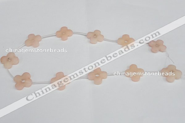 CCN3952 15.5 inches 23mm carved flower candy jade beads wholesale