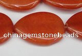 CCN3971 15.5 inches 30*40mm flat teardrop candy jade beads