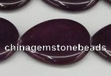 CCN3976 15.5 inches 30*40mm flat teardrop candy jade beads