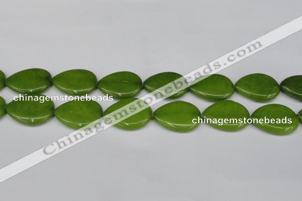 CCN3979 15.5 inches 30*40mm flat teardrop candy jade beads