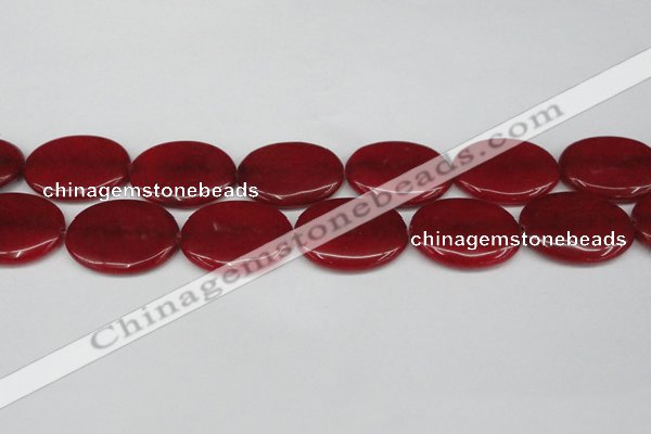 CCN3989 15.5 inches 30*40mm oval candy jade beads wholesale