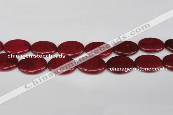 CCN3990 15.5 inches 30*40mm oval candy jade beads wholesale