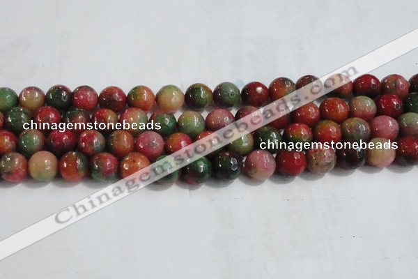 CCN4004 15 inches 12mm faceted round candy jade beads wholesale