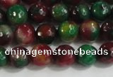 CCN4010 15 inches 6mm faceted round candy jade beads wholesale