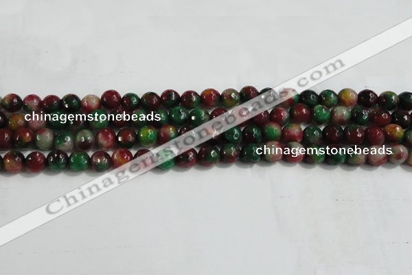 CCN4010 15 inches 6mm faceted round candy jade beads wholesale